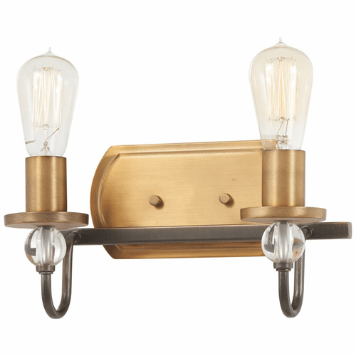 Safra 2-LT Bath Light - Harvard Court Bronze W/Natural - 4722-113