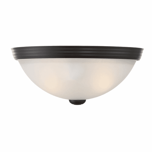Savoy House 11" Flush Mount White Glass - English Bronze - 6-780-11-13
