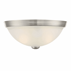 Savoy House 11" Flush Mount White Glass - Satin Nickel - 6-780-11-SN