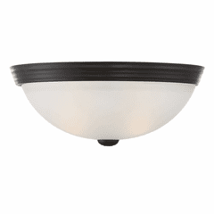 Savoy House 13" Flush Mount White Glass - English Bronze - 6-780-13-13