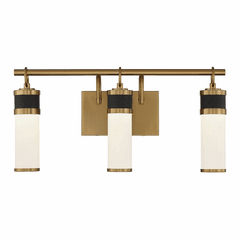 Savoy House Abel 3-LT LED Bath Vanity Light - Matte Black w/Brass - 8-1638-3-143