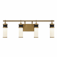 Savoy House Abel 4-LT LED Bath Vanity Light - Matte Black w/Brass - 8-1638-4-143