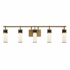 Savoy House Abel 5-LT LED Bath Vanity Light - Matte Black w/Brass - 8-1638-5-143