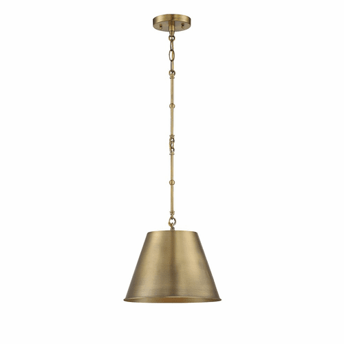 Savoy House Alden 1-LT Warm Brass Pendant - 7-132-1-322