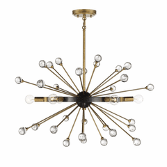 Savoy House Ariel 6-Light Chandelier - Como Black w/Gold - 1-1857-6-62