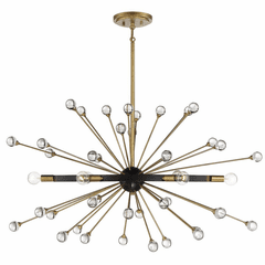 Savoy House Ariel 6-Light Oval Chandelier - Como Black w/Gold - 1-1858-6-62