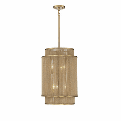 Savoy House Ashburn 6-Light Pendant - Brass and Rope - 3-1773-6-320