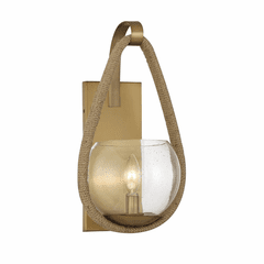 Savoy House Ashe 1-Light Wall Sconce - Brass and Rope - 9-1826-1-320