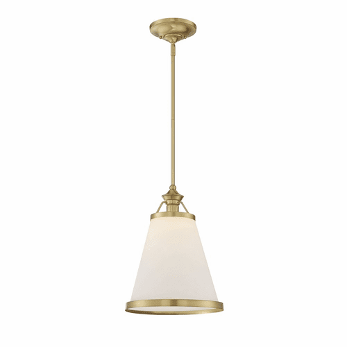 Savoy House Ashmont 1-LT Warm Brass Pendant - Warm Brass Lustre - 7-130-1-63