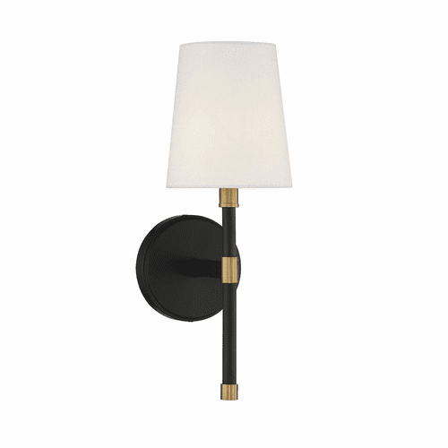 Savoy House Brody 1-Light Wall Sconce - Matte Black w/Brass - 9-1632-1-143