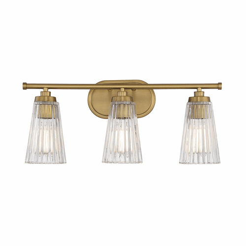 Savoy House Chantilly 3-Light Bathroom Vanity Light - Brass - 8-1745-3-322