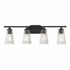 Savoy House Chantilly 4-Light Bathroom Vanity Light - Matte Black - 8-1745-4-BK