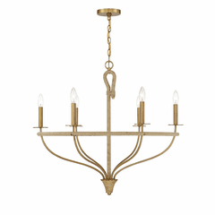Savoy House Charter 6-Light Chandelier - Brass and Rope - 1-1823-6-320