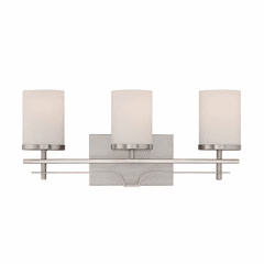 Savoy House Colton 3-LT Satin Nickel Bath Bar - 8-338-3-SN