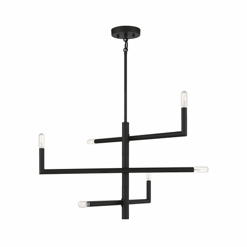 Savoy House Cristofer 6-Light Chandelier - Matte Black - 1-1623-6-89