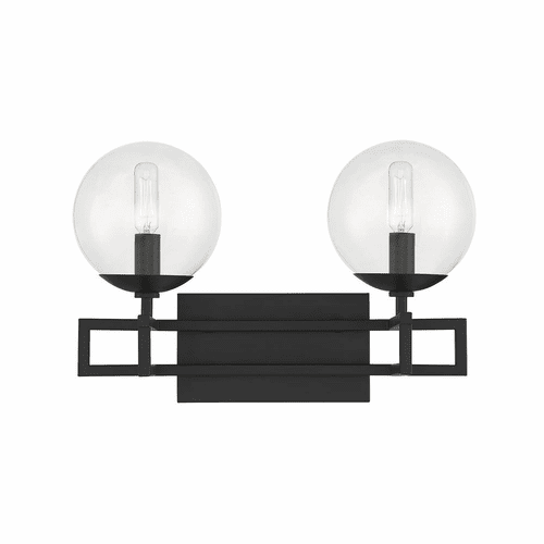 Savoy House Crosby 2-Light Bathroom Vanity Light - Matte Black - 8-1860-2-BK