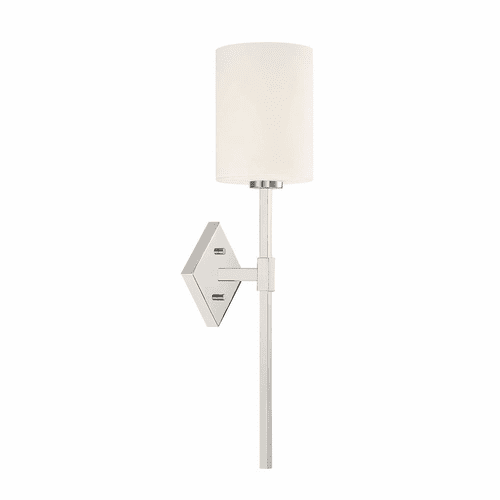 Savoy House Destin 1-LT Polished Nickel Wall Sconce - 9-0902-1-109