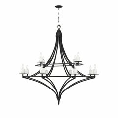 Savoy House Director 12-Light Chandelier - Matte Black - 1-1672-12-89