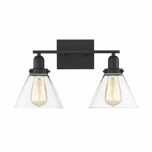 Savoy House Drake 2-LT Bath Bar - Black - 8-9130-2-BK