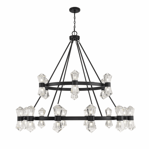 Savoy House Dryden 36-Light Chandelier - Matte Black - 1-1938-36-89