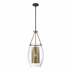 Savoy House Dunbar 1-LT Pendant - Warm Brass w/ Bronze accents - 7-9063-1-95