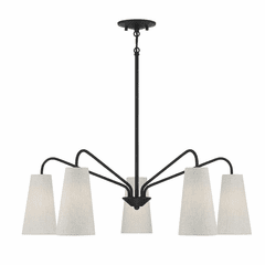 Savoy House Edgewood 5-Light Chandelier - Matte Black - 1-1786-5-89