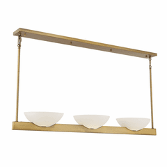 Savoy House Fallon 3-Light Linear Chandelier - Brass - 1-1614-3-322