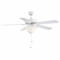 Savoy House First Value Ceiling Fan - White - 52-ECM-5RV-WH Savoy House First Value Ceiling Fan - White - 52-ECM-5RV-WH