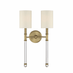 Savoy House Fremont 2-Light Wall Sconce - Brass - 9-103-2-322