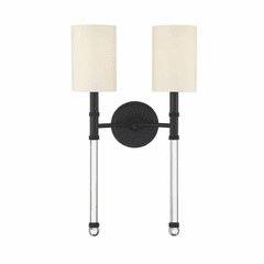 Savoy House Fremont 2-Light Wall Sconce - Matte Black - 9-103-2-89