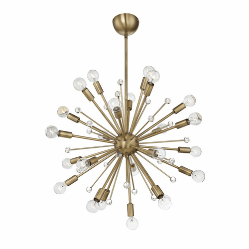 Savoy House Galea 24-LT Chandelier - Warm Brass - 7-6099-24-322
