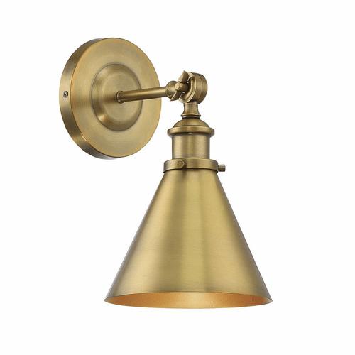 Savoy House Glenn 1-LT Warm Brass Wall Sconce - 9-0901-1-322
