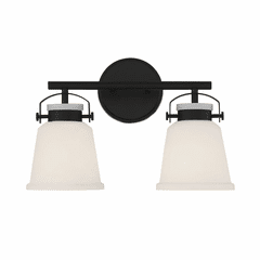 Savoy House Kaden 2-Light Bathroom Vanity Light - Matte Black - 8-1627-2-BK