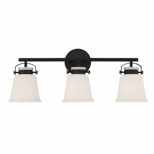 Savoy House Kaden 3-Light Bathroom Vanity Light - Matte Black - 8-1627-3-BK