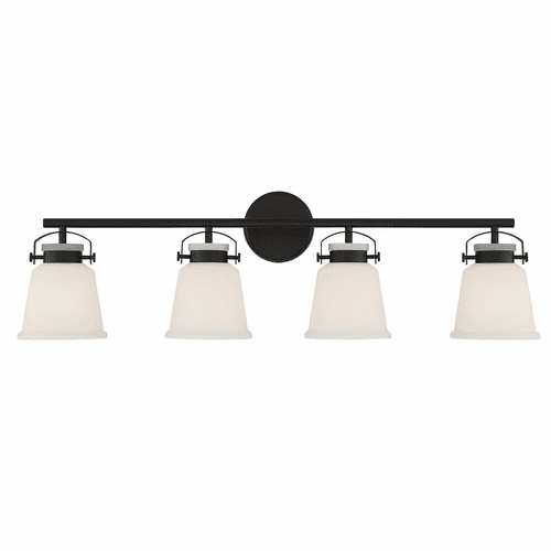 Savoy House Kaden 4-Light Bathroom Vanity Light - Matte Black - 8-1627-4-BK