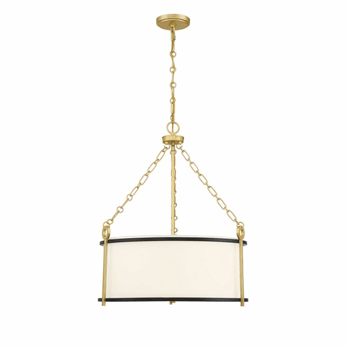 Savoy House Kian 3-Light Pendant - Matte Black w/True Gold - 7-1920-3-261