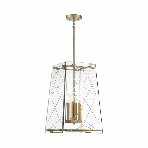 Savoy House Kole 4-Light Pendant - Brass - 3-1617-4-322