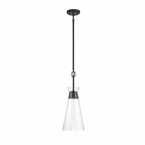 Savoy House Lakewood 1-Light Pendant - Matte Black - 7-1831-1-89