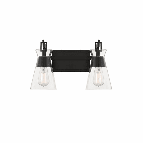 Savoy House Lakewood 2-Light Bathroom Vanity Light - Matte Black - 8-1830-2-BK
