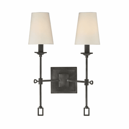 Savoy House Lorainne 2-LT Sconce - Oxidized Black - 9-9004-2-88