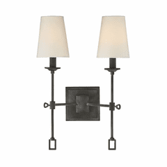 Savoy House Lorainne 2-LT Sconce - Oxidized Black - 9-9004-2-88