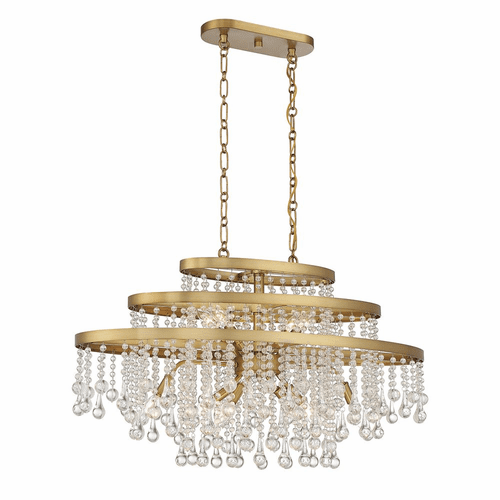 Savoy House Luna 10-Light Oval Chandelier - Brass - 1-1867-10-322
