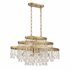 Savoy House Luna 10-Light Oval Chandelier - Brass - 1-1867-10-322