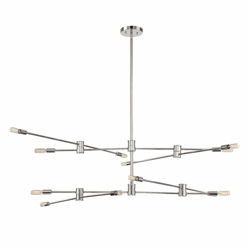 Savoy House Lyrique 12-LT Chandelier - Polished Nickel - 1-7001-12-109