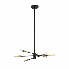 Savoy House Lyrique 6-LT Chandelier - Bronze w/ Brass Accents - 1-7000-6-77 Savoy House Lyrique 6-LT Chandelier - Bronze w/ Brass Accents - 1-7000-6-77