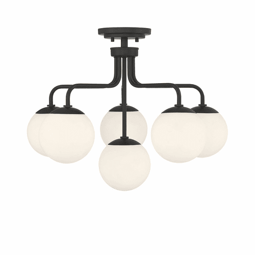 Savoy House Marco 6-Light Ceiling Light - Matte Black - 6-1950-6-89