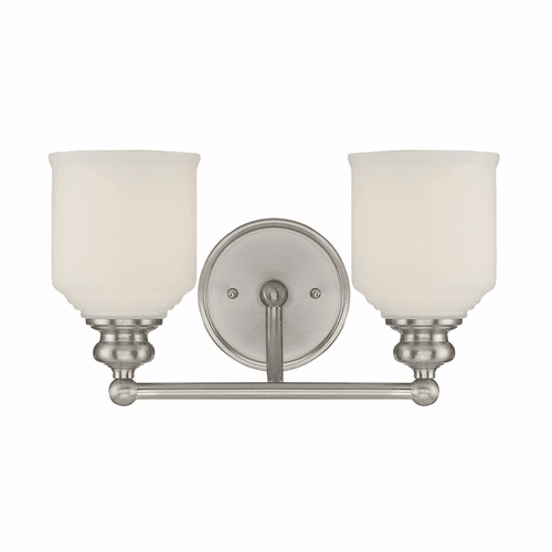 Savoy House Melrose 2-LT Bath Bar - Satin Nickel - 8-6836-2-SN