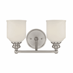 Savoy House Melrose 2-LT Bath Bar - Satin Nickel - 8-6836-2-SN