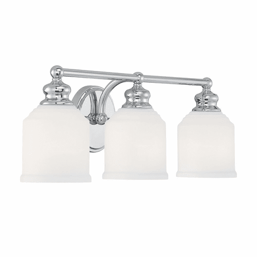 Savoy House Melrose 3-LT Bath Bar - Polished Chrome - 8-6836-3-11