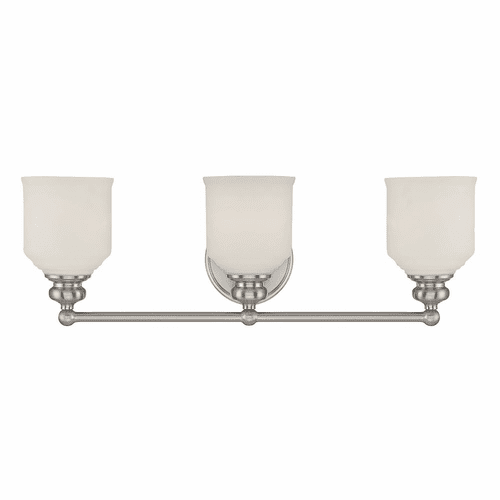Savoy House Melrose 3-LT Bath Bar - Satin Nickel - 8-6836-3-SN